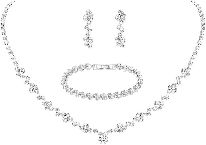 Crystal Wedding Jewelry Set for Women